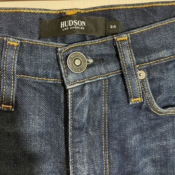 Hudson Holly High Rise Crop Straight Jeans 24 - Picture 7 of 11